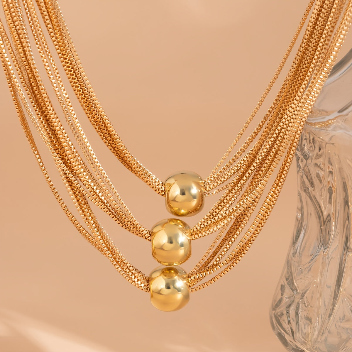 Exaggerated Layer Chain Necklace Stackable Punk Style Neck Jewelry