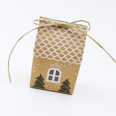 5pcs Christmas House Candy Packaging Box for Candy Biscuit Chocolate