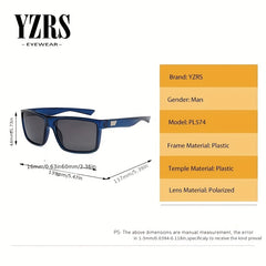 Vintage Square Polarized Sunglasses for Men UV400