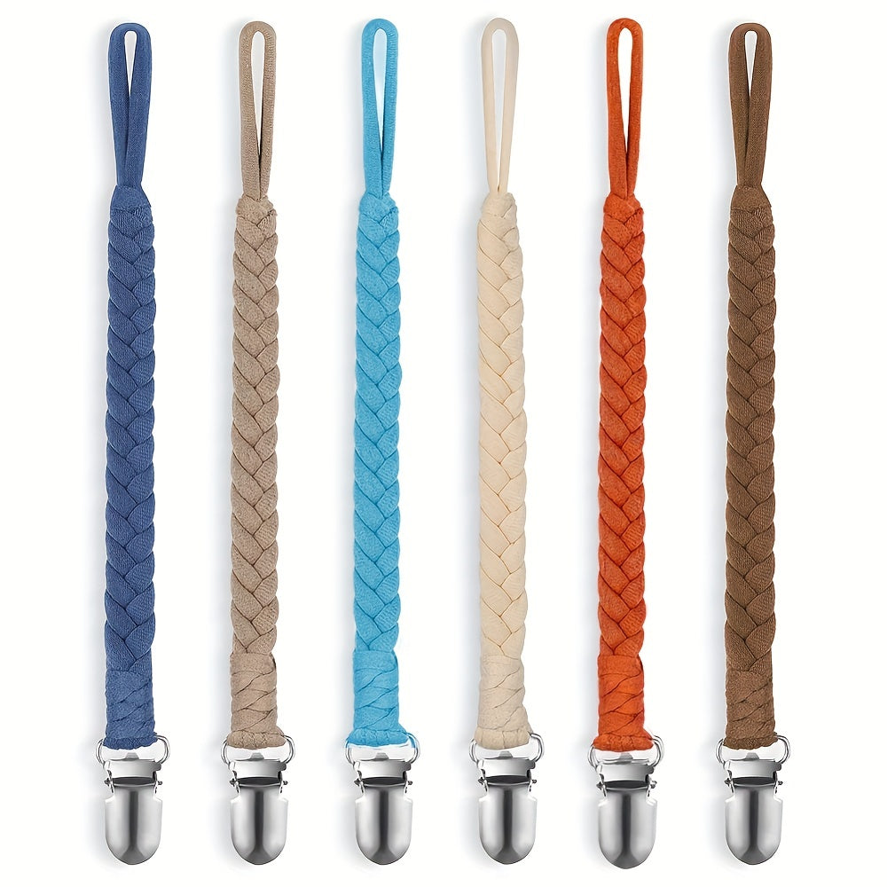 Braided Pacifier Clips For Boys And Girls - Fits All Pacifiers & Toys