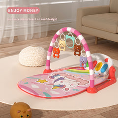 Kids Fitness Rack Music Foot Piano 0-18 Months Bed Bell Rattle Educational Toy