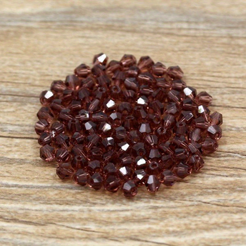 300pcs 4mm Double Cone Pointed Crystal Beads Jewelry Making