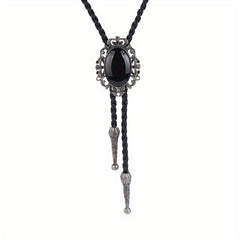 Men's Gemstone Tie Western Cowboy Shirt Accessory