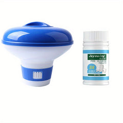 100g Pool Cleaning Tablet Floating Chlorine Chemical Dispenser for Hot Tub Swim