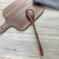 6pcs Wooden Spoons 22.86 Cm Wood Soup Spoons Japanese Style Kitchen Utensil