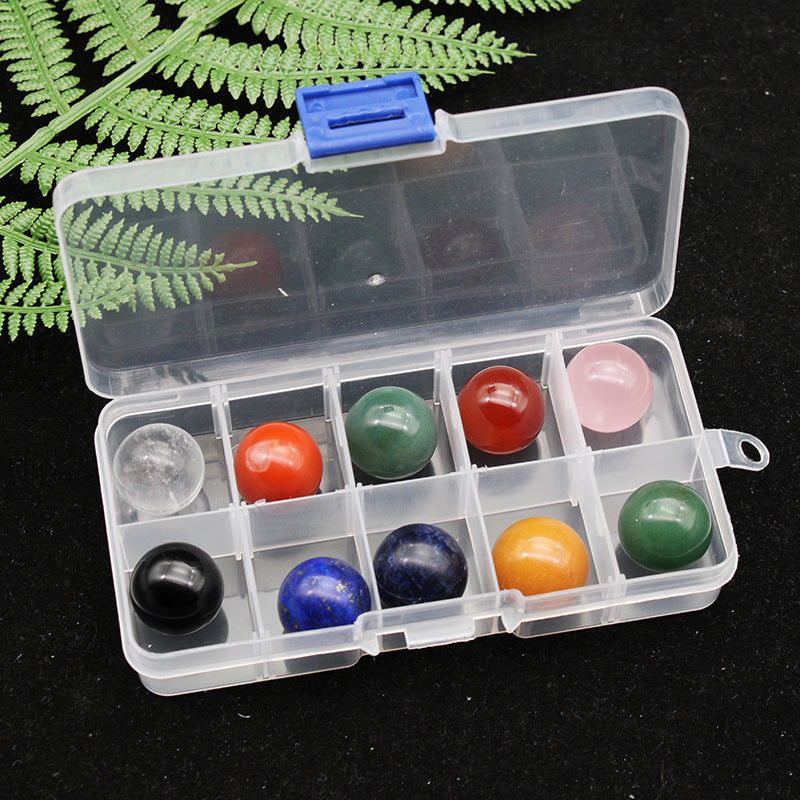 10pcs Colorful Crystal Stone Ball Ornaments 20mm