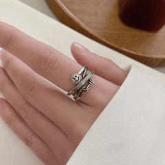 Smile Face Letter Rings For Men Finger Accessories