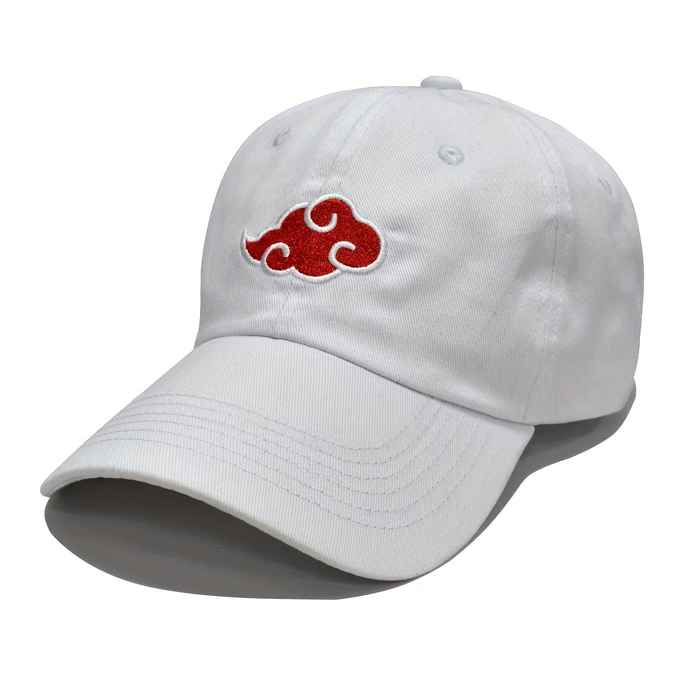 Anime Cloud Embroidered Baseball Cap Unisex Dad Hat Adjustable Sports Hat