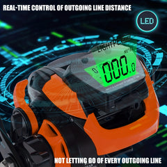 Big Led Screen Electronic Baitcasting Fishing Reel High Speed 7 2 1 10kg