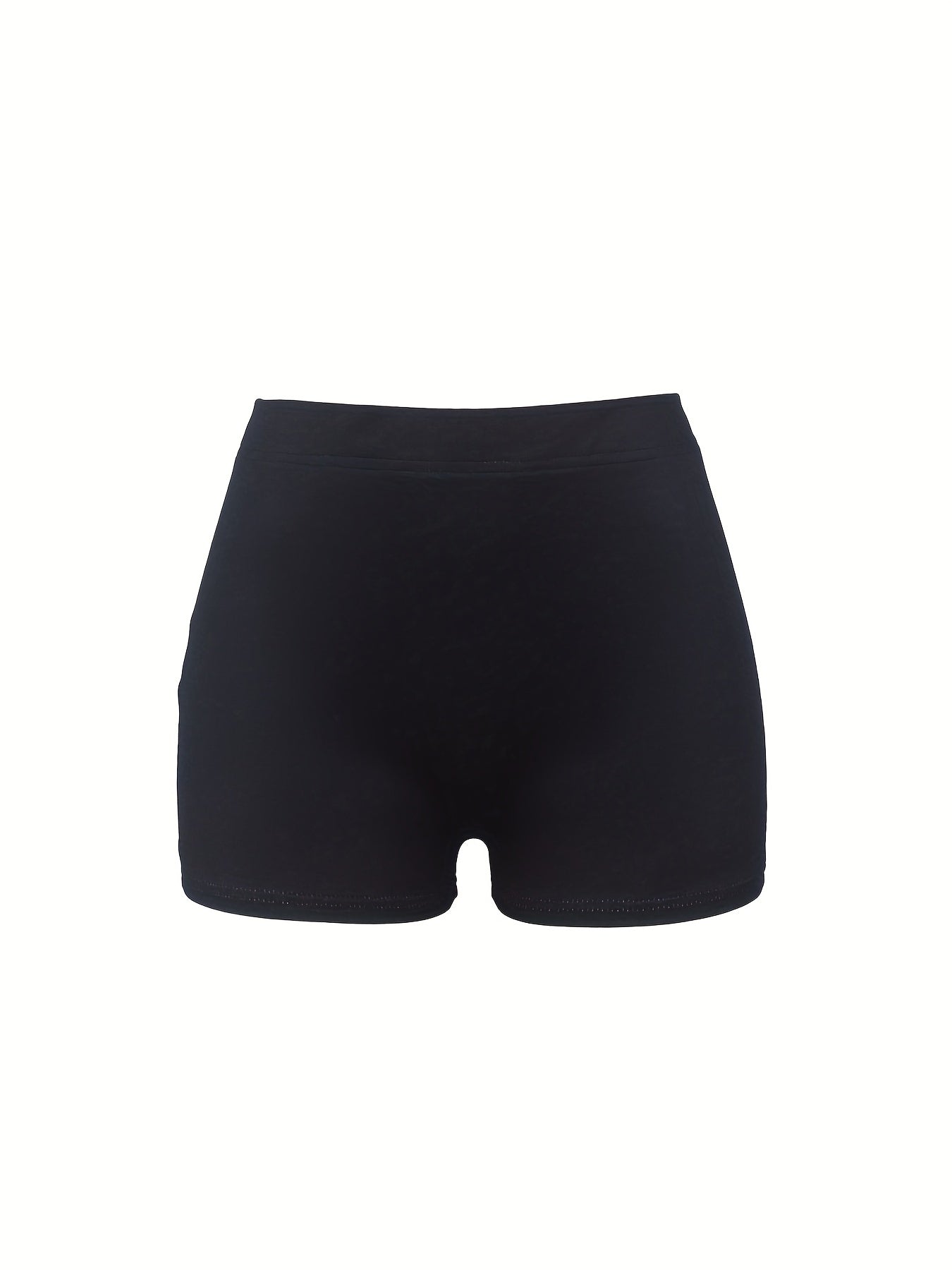 Letter Print Skinny Shorts For Women