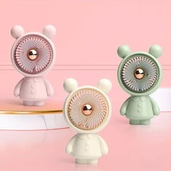 Summer Mini Strong Power Fan Durable Cartoon Handheld Small Fan