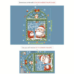 Christmas Window Sticker Santa Claus Snowman Decoration