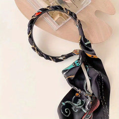 Vintage Long Ribbon Headband Satin Silk Hairband