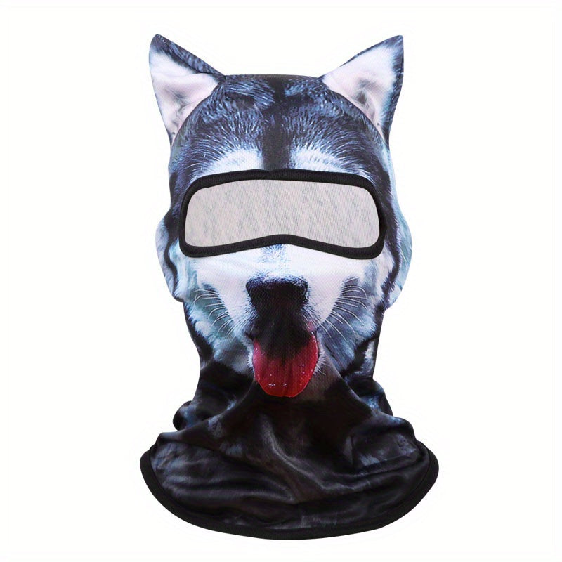 3D Animal Print Balaclava Hat for Music Skiing Halloween Party