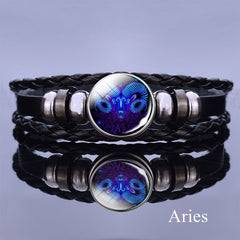 12 Constellation Luminous Bracelet Layer Woven Bracelet