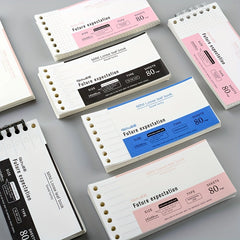 5-Hole Loose Leaf Paper Refill Memo Pad Clip Notebook