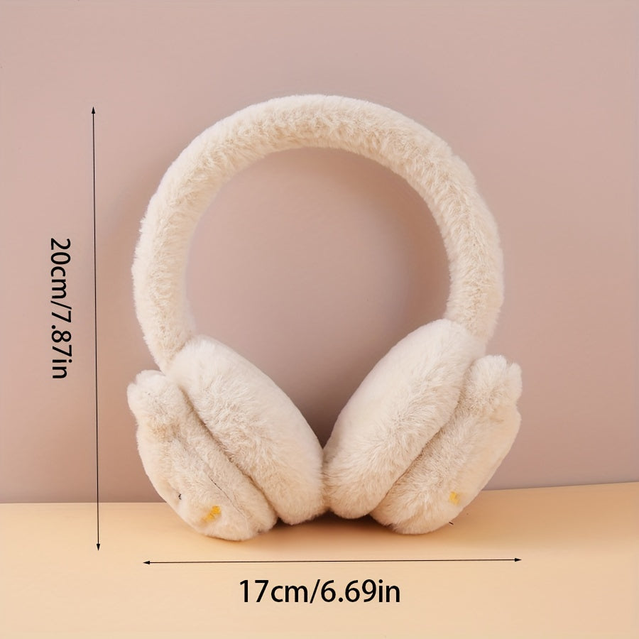 Cozy Furry Kitty Ear Warmers Hand Wash Ear Muffs