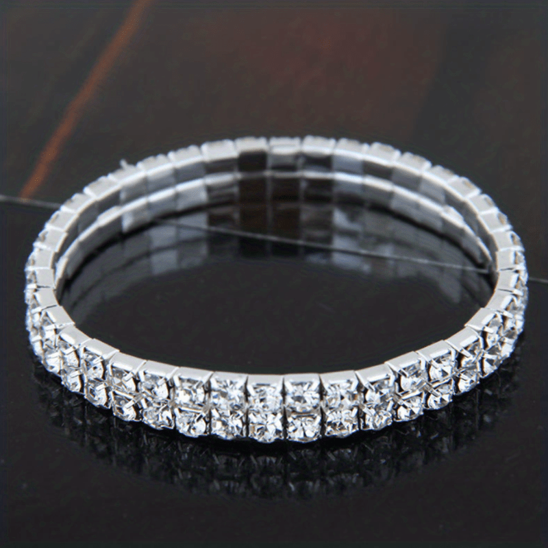 Men's Zircon Anklet Bracelet Dainty Faux Diamond Stretchy Anklet