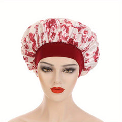 Satin Bonnet Elastic Hair Wrap Single Layer Cap