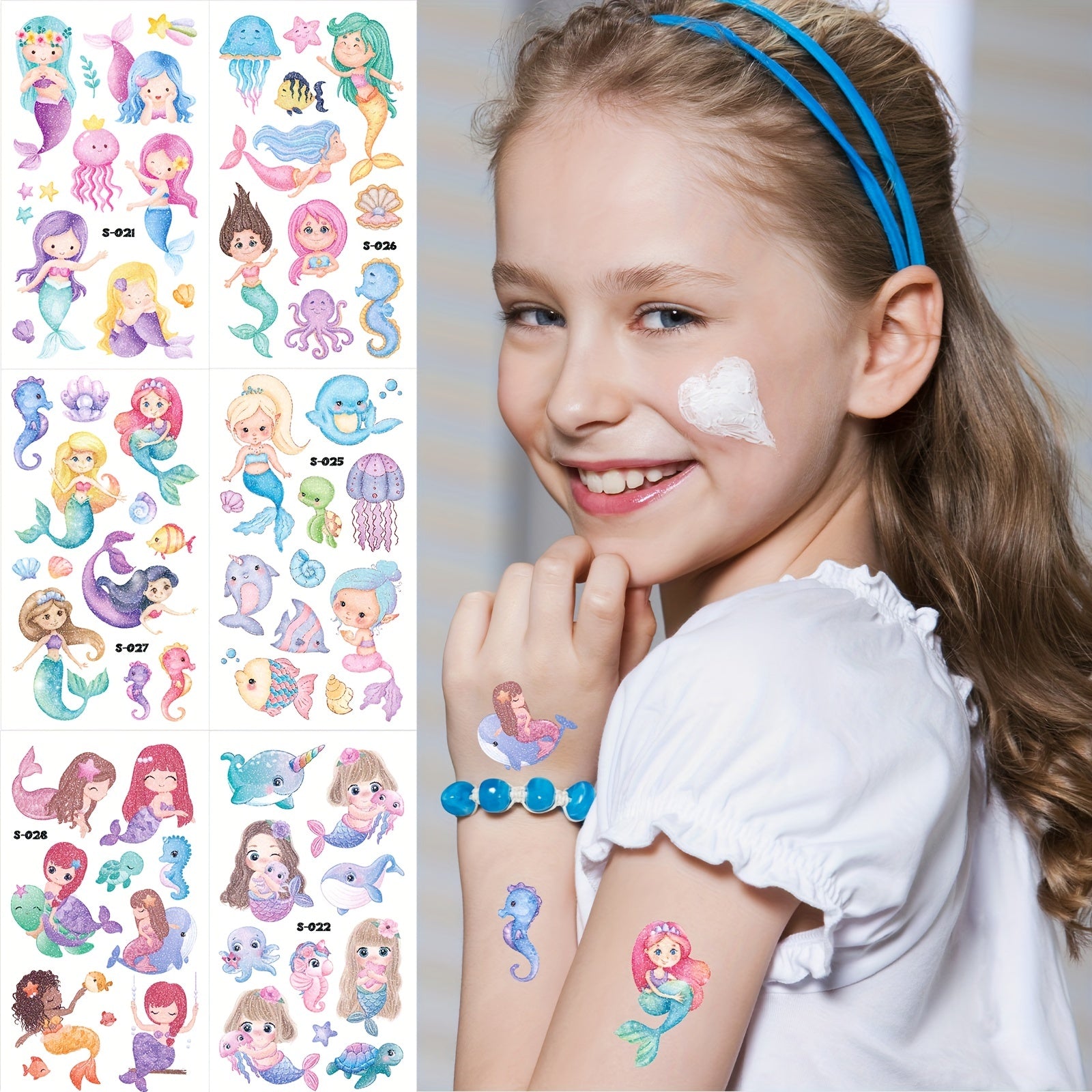 10pcs 100 Temporary Tattoos Body Stickers For Kids Birthday Party