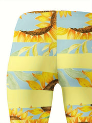 Sunflower Graphic Leggings Girls Thick Leggings Fall Winter Gift