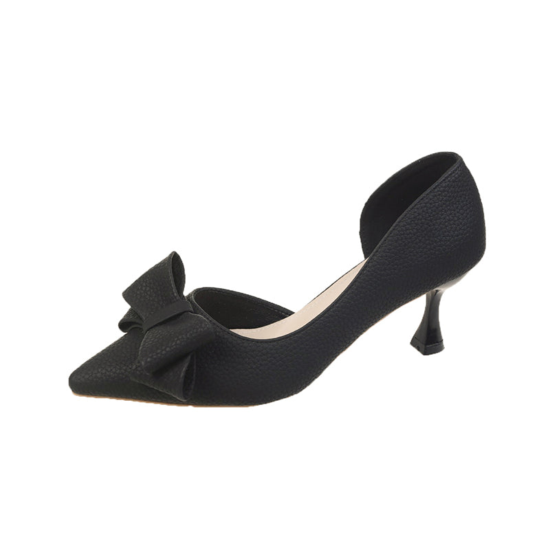 Women's Pointed Toe Bow Tie Pumps Stiletto Heels