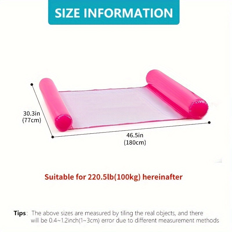 Inflatable PVC Lounger Floating Row Water Hammock