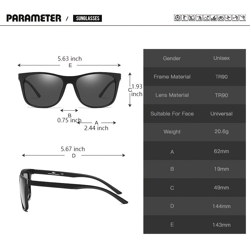 PARANOID Polarized Sunglasses Men Women 8 Colors Sun Glasses P8648