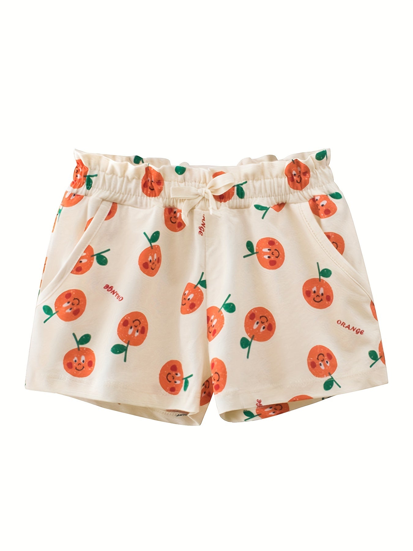Girls Fruit Print Summer Shorts