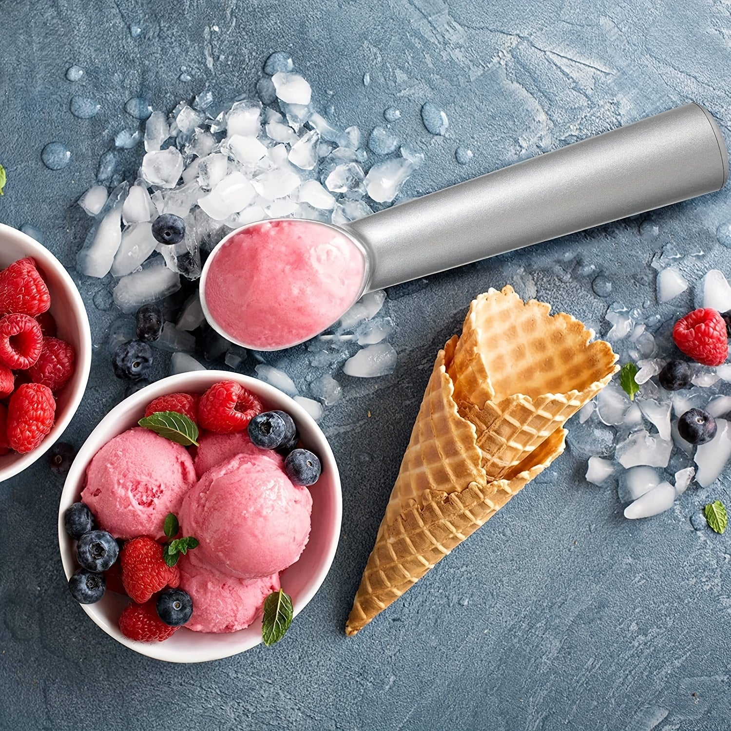 Ice Cream Containers with Silicone Lids 4pcs