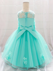 Flower Embroidered Princess Dress for Girls