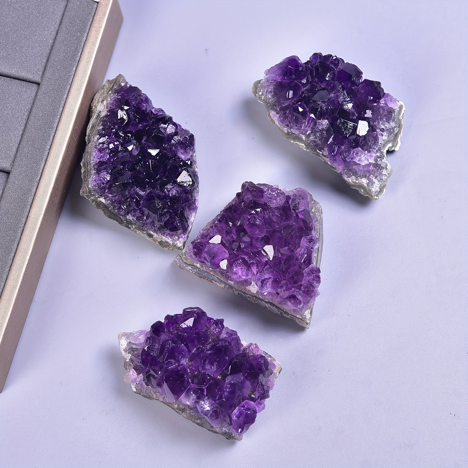 Amethyst Cluster Mineral Specimen Oriental Mysterious Gemstone DIY Jewelry