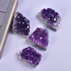 Amethyst Cluster Mineral Specimen Oriental Mysterious Gemstone DIY Jewelry