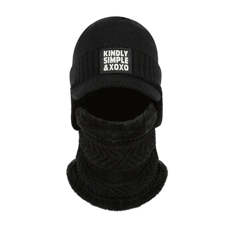 Winter Ear Cap Set With Velvet And Insulation