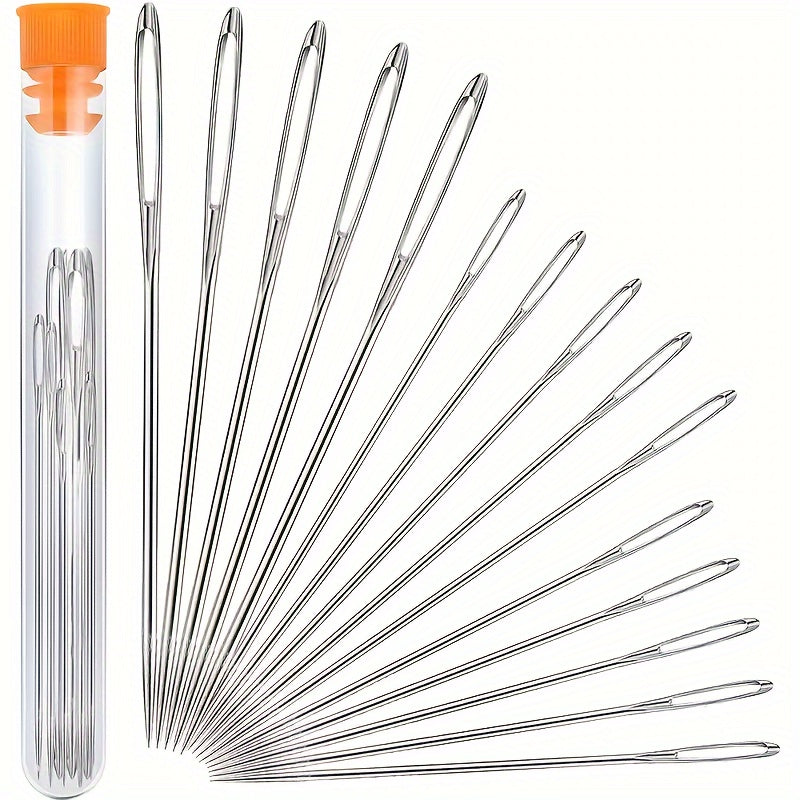 18pcs Sewing Needles Set with Plastic Storage Bottle