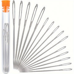 18pcs Sewing Needles Set with Plastic Storage Bottle
