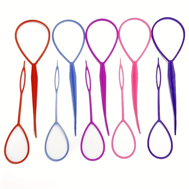 2pcs Hair Braid Accessories Bun Maker Ponytail Braid Tools Kit