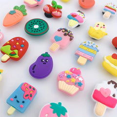 25pcs Cartoon Ice Cream Shoe Charm Resin Shoe Buckle DIY Accessories