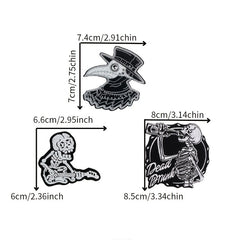 Heavy Industry Skull Guitar Crow Embroidery Sticker