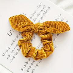 Velvet Scrunchies Women Rabbit Ear Knot Hair Tie Elastic Band