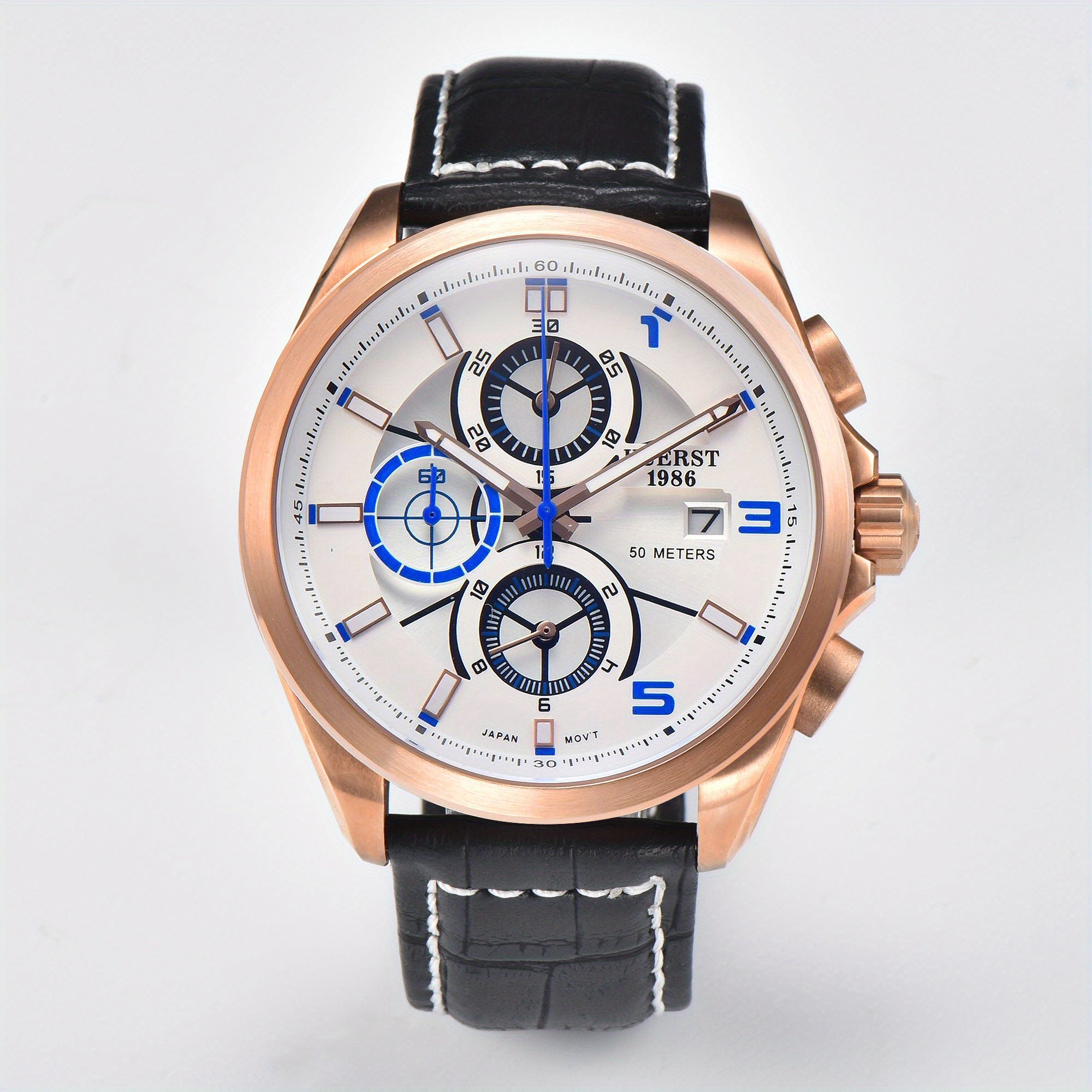 KUERST Teen Watch Stainless Steel Multifunctional Chronograph Quartz