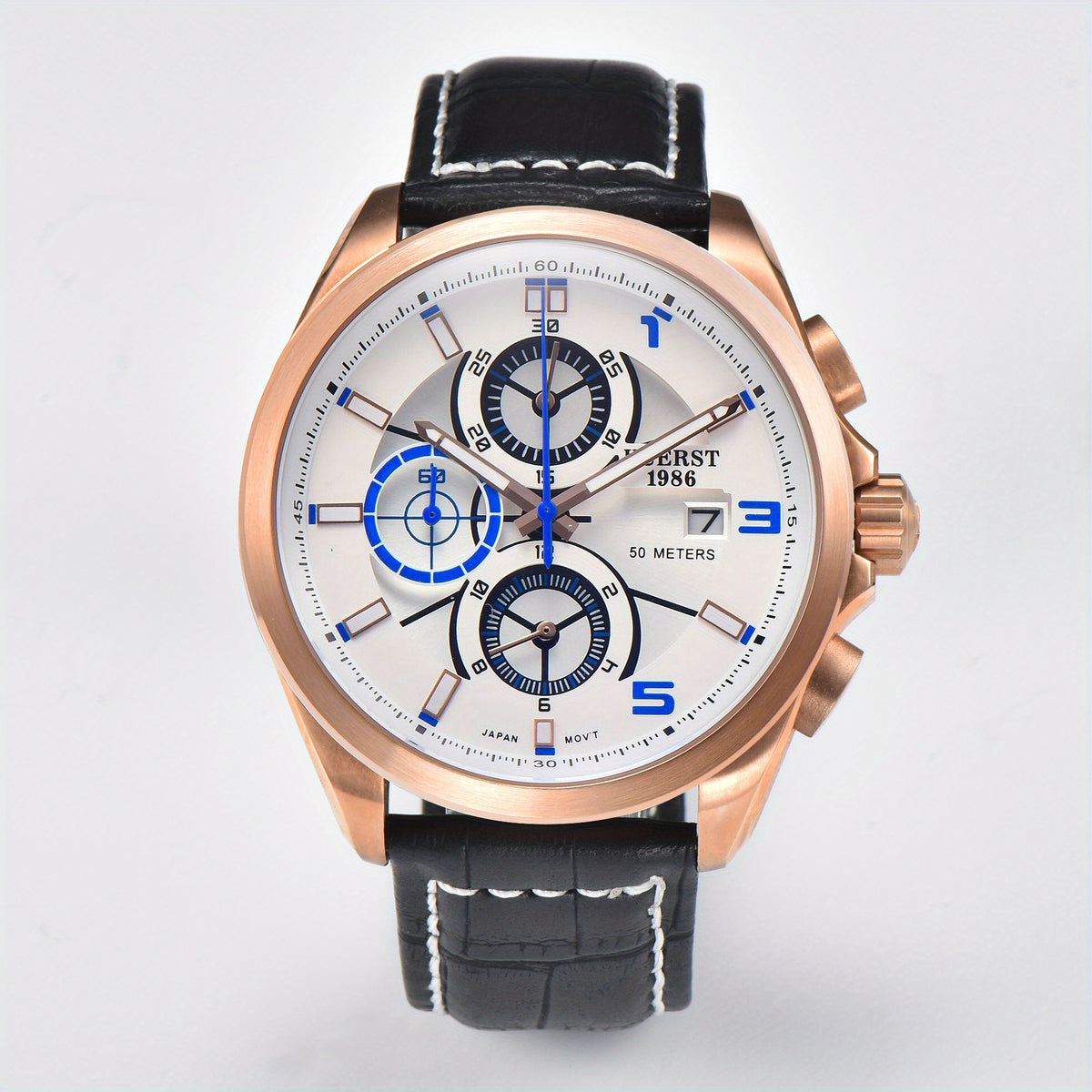 KUERST Teen Watch Stainless Steel Multifunctional Chronograph Quartz