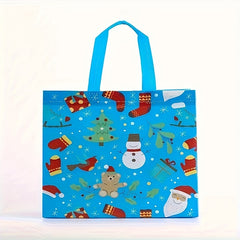 6pcs Christmas Gift Bags with Reinforced Handles Non Woven Christmas Tote Bags
