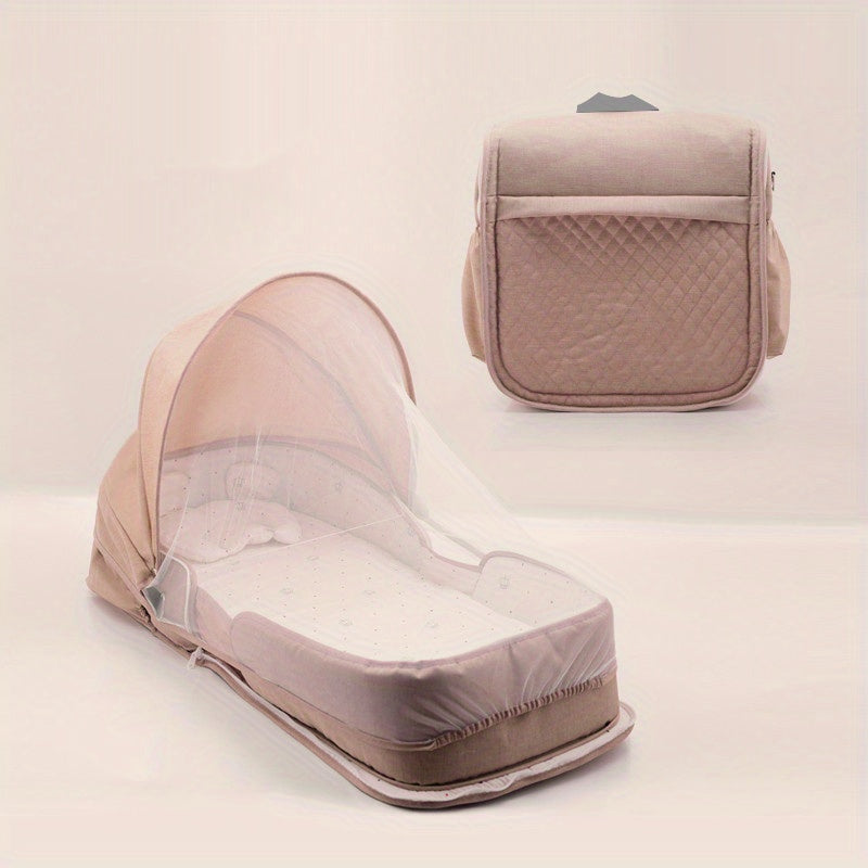 1pc Crib In Bed Newborn Bionic Bed Mommy Bag Backpack Baby Crib Folding Portable