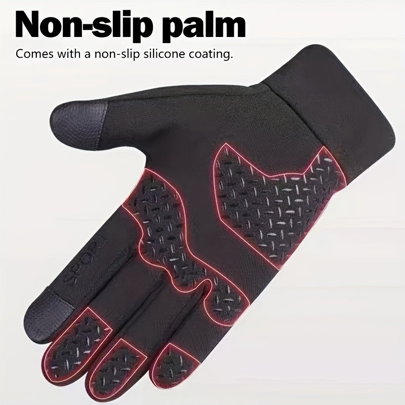 Winter Warm Thickened Gloves Windproof Waterproof Anti slip Touch Screen