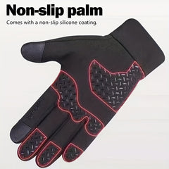 Winter Warm Thickened Gloves Windproof Waterproof Anti slip Touch Screen