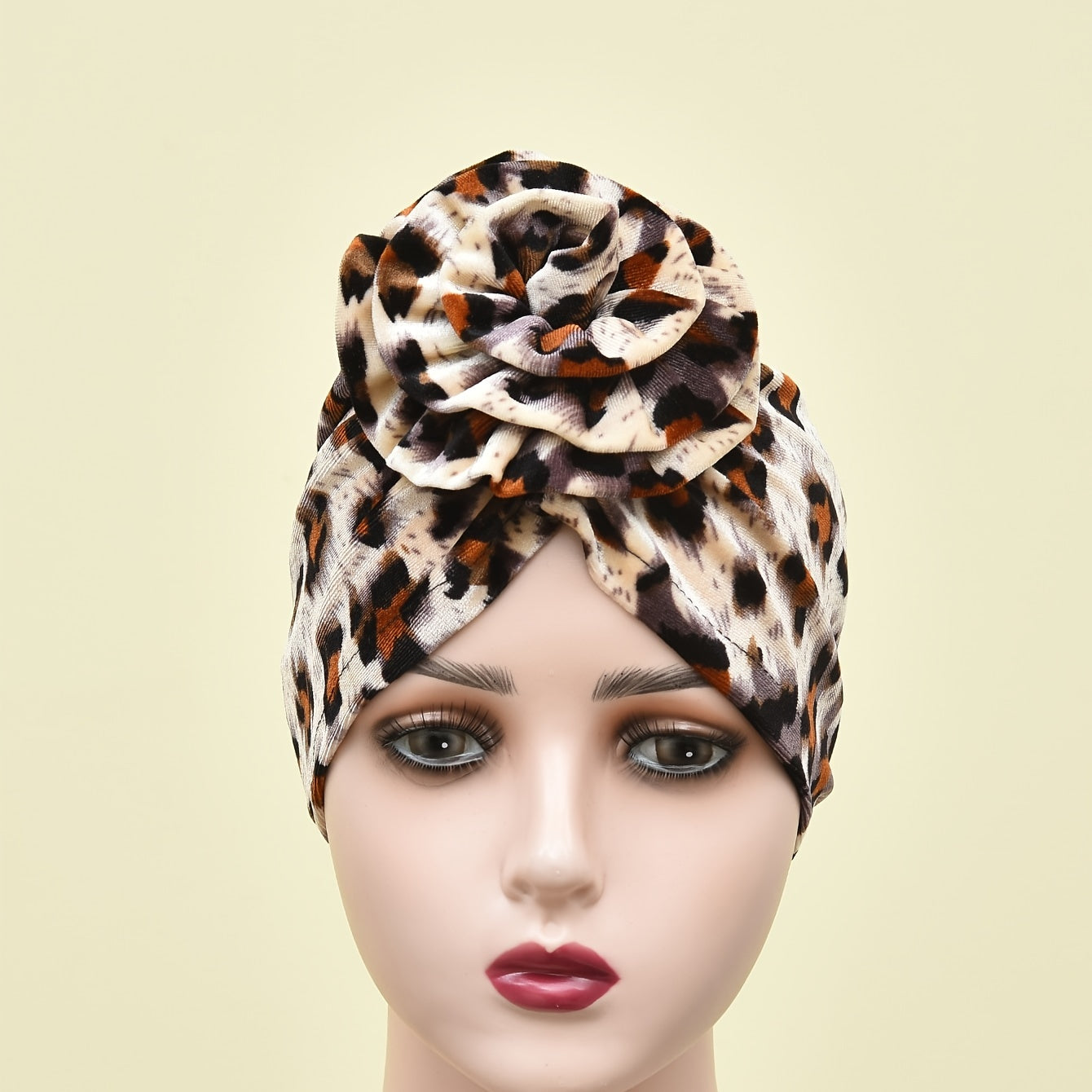 Leopard Print Bandana Cap for Women Girls