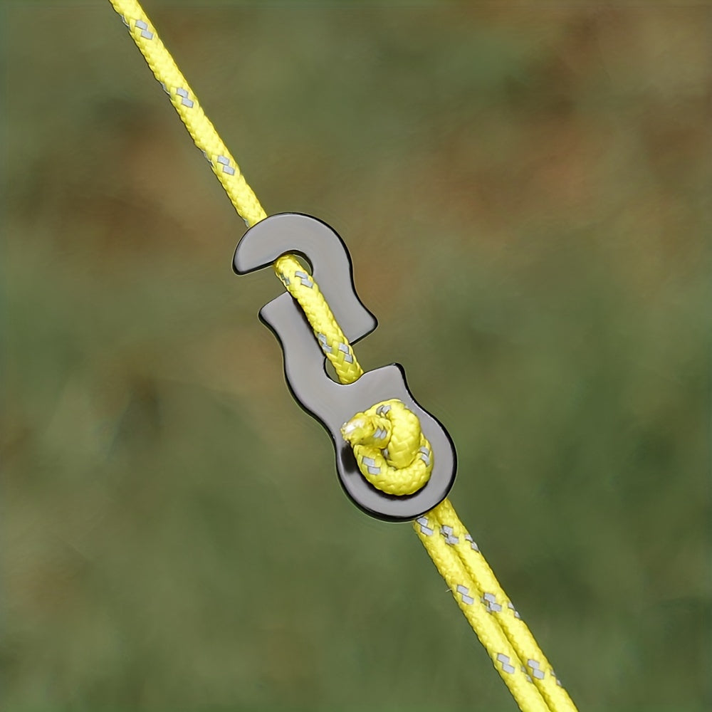 10pcs Outdoor Camping Aluminum Alloy Parachute Buckles Tent Rope Adjuster