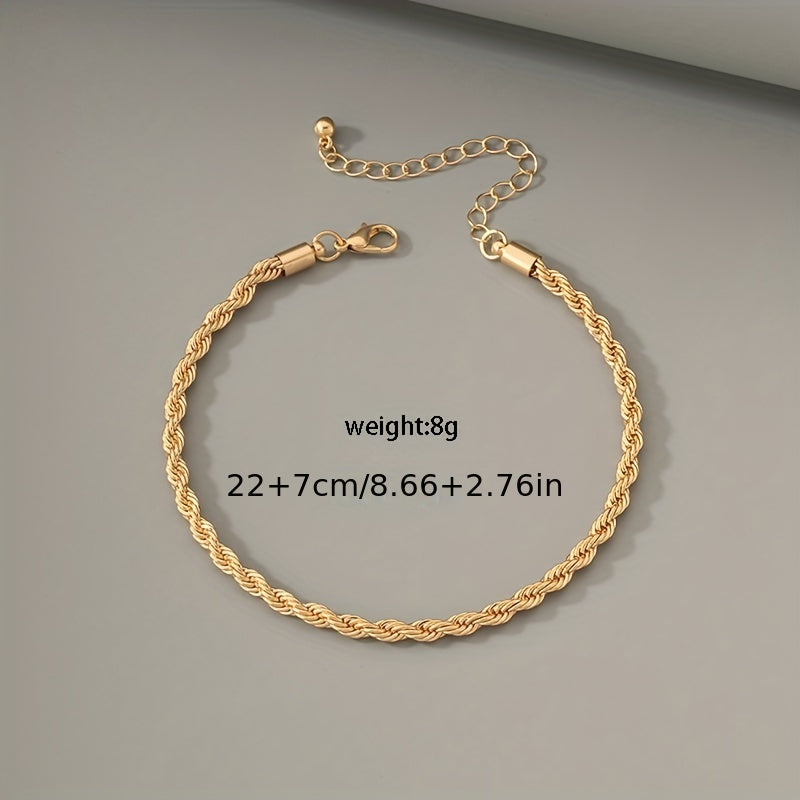 Minimalist Braided Chain Bracelet For Men Daily Decoration Gift