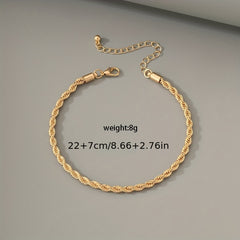 Minimalist Braided Chain Bracelet For Men Daily Decoration Gift